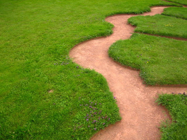 way on grass - free image